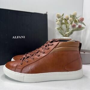 Alfani Jensen Mid-top Lace-Up Comfortable Sneakers Tan Men’s US 9M NWB
